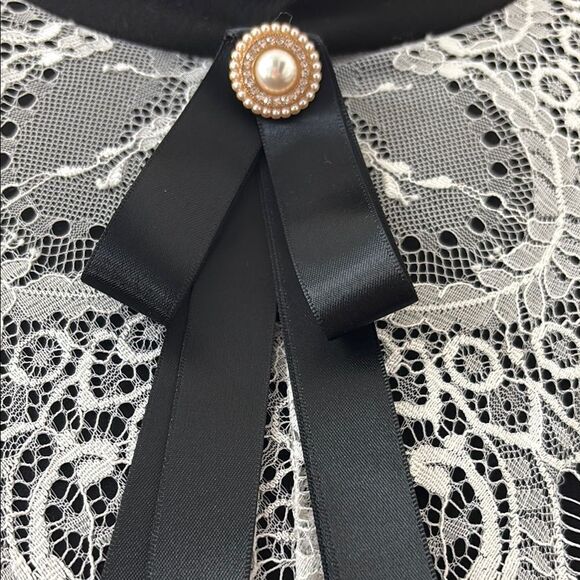 Victorian Gothic Black 3-tier Dress with Lace Details Size 4X - Picture 4 of 11